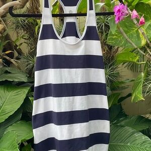 Lululemon Navy White Striped Razor Back Tank Top